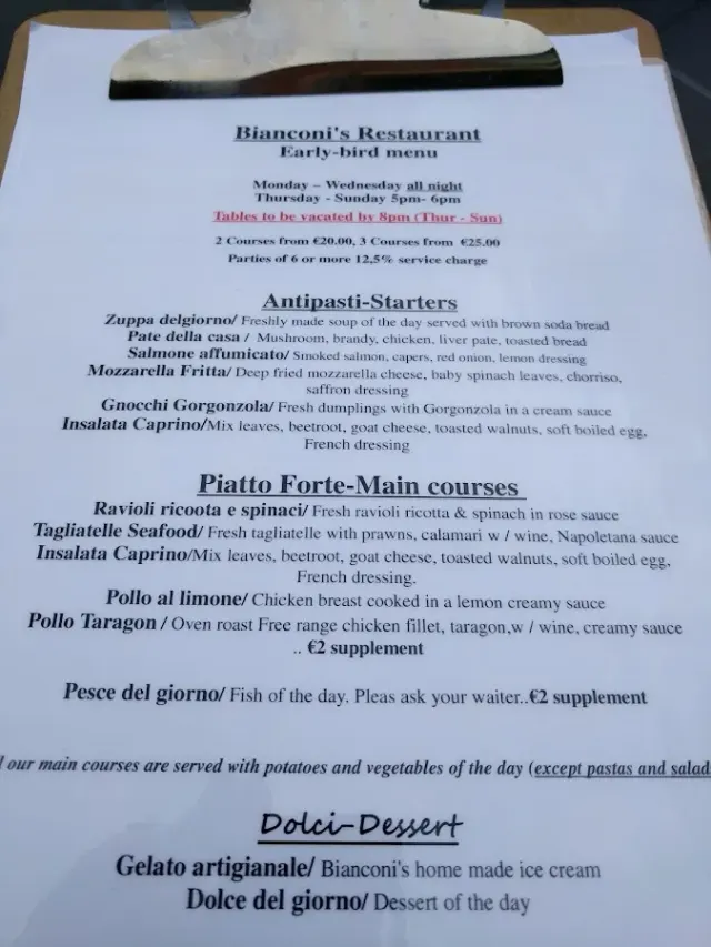 BookNoFees: Restaurant – Bianconi's – Dublin – Bianconi's, foto 2